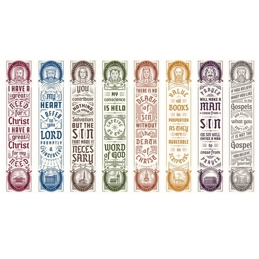 Set of 8 Theologian Book Marks #1